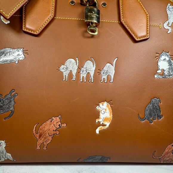 Louis Vuitton Catogram City Steamer bag MM cat tote Grace Coddington Rare L V - Picture 8 of 14